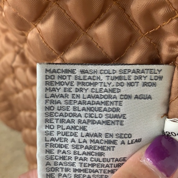 Nine West Gold Quilt Lined Denim Jean Jacket - Picture 12 of 13